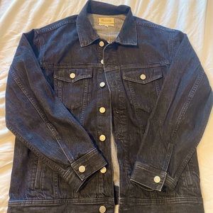 Black Denim Madewell Oversized Trucker Jean Jacket
